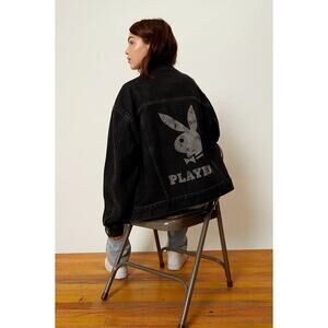 Playboy x Pacsun Black Denim Jacket- XS